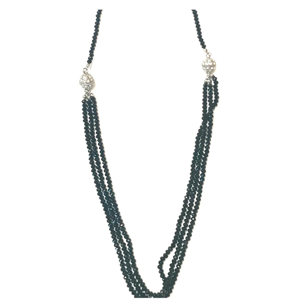 Black beaded necklace